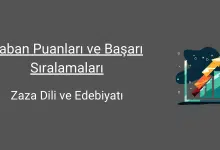 Zaza Dili ve Edebiyatı 2025 Taban Puanları ve Sıralama 60 zaza dili ve edebiyatı taban puanları ve başarı sıralamaları