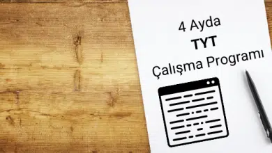 4 Ayda TYT Çalışma (Bitirme) Programı PDF 3 4 ayda tyt çalışma programı