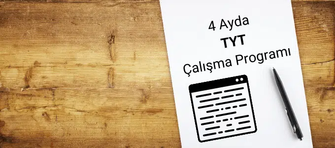 4 Ayda TYT Çalışma (Bitirme) Programı PDF 1 4 ayda tyt çalışma programı