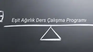 Eşit Ağırlık Ders Çalışma Programı (Haftalık) 2 eşit ağırlık ders çalışma programı