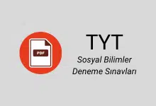 TYT Sosyal Bilimler Deneme Sınavları PDF (Ücretsiz) 41 TYT sosyal bilimler deneme pdf