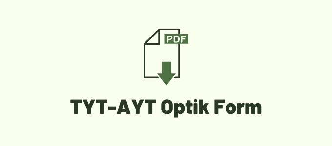 TYT-AYT optik form pdf