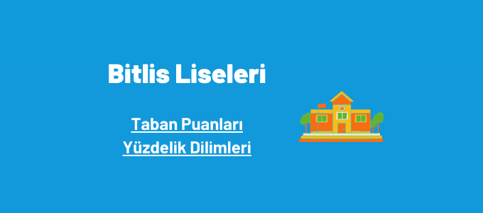Bitlis liseleri taban puanları ve yüzdelik dilimleri