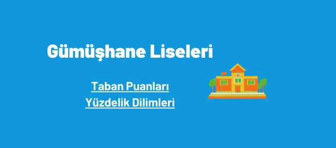Gümüşhane Liseleri 2022 Taban Puanları ve Yüzdelik Dilimleri 1 Gümüşhane liseleri taban puanları ve yüzdelik dilimleri