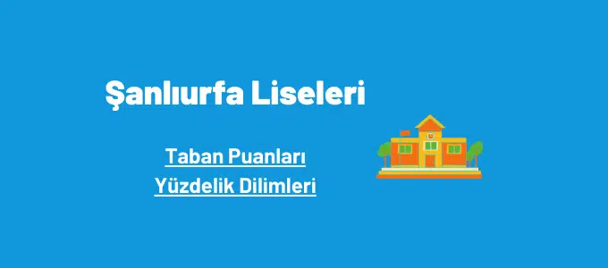 Şanlıurfa Liseleri 2022 Taban Puanları ve Yüzdelik Dilimleri 1 Şanlıurfa liseleri taban puanları ve yüzdelik dilimleri