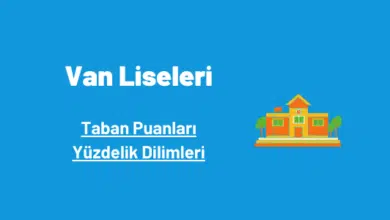 Van Liseleri 2022 Taban Puanları ve Yüzdelik Dilimleri 6 Van liseleri taban puanları ve yüzdelik dilimleri