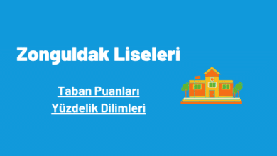 Zonguldak liseleri taban puanları ve yüzdelik dilimleri